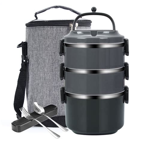 stainless steel insulated lunch box uk|stackable lunch box stainless steel.